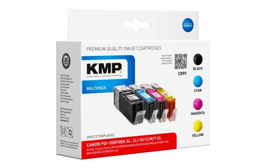 KMP MULTIPACK C89V - 4er-Pack - Schwarz, Gelb, Cyan, Magenta 