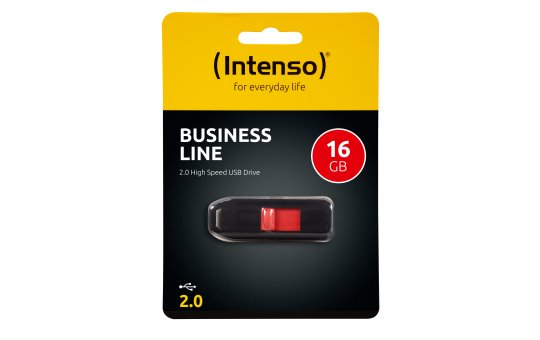 USB-Stick INTENSO 16GB Business Line schwarz/rot 