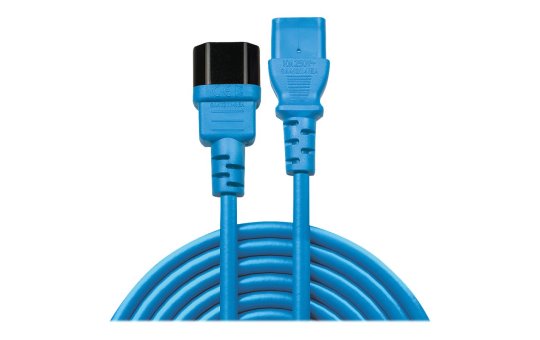 Lindy 2m C14 to C13 Extension Cable - blue - 2 m - C13 coupler - C14 coupler 