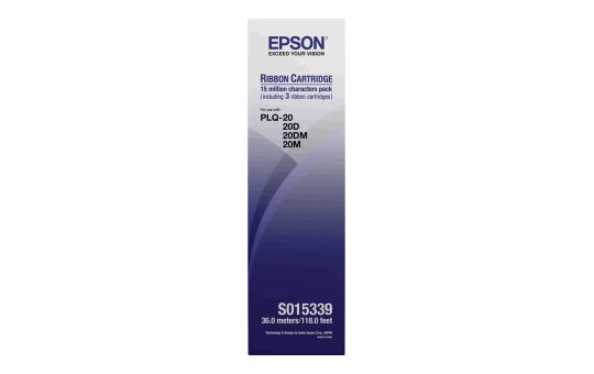 Epson Black - print ribbon - for PLQ 20, 20D, 20DM, 20M, 22, 22CS, 22CSM, 22M, 30, 30M, 35, 50, 50CS, 50CSM, 50M 
