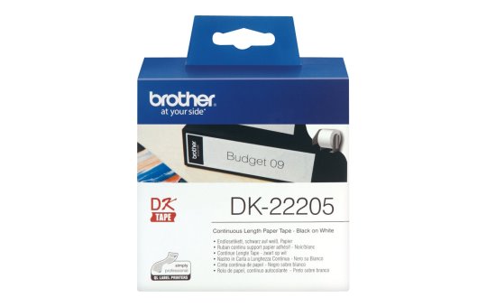 Brother Continuous Paper Tape - Black on white - Continuous label - DK - White - Direct thermal - China 