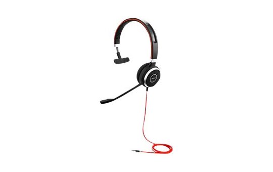 Jabra EVOLVE 40 Mono HS - Wired - Office/Call center - Headset - Black - Red - Silver 