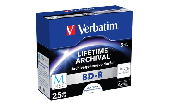 Verbatim M-Disc 4x - 25 GB - BD-R - Jewelcase - 5 pc(s) 