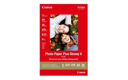 Canon Photo Paper Plus Glossy II PP-201 A4 Photo Paper - 260 g/m² - 210x297 mm - 20 sheet 