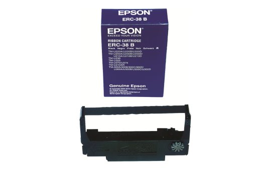 Epson ERC38B Ribbon Cartridge for TM-U200/U210/U220/U230/U300/U375 - black - Epson TM-300A/B/C/D Epson TM-U210A/B/D - Black - Black - China - Epson - 50 g 