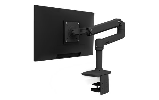Ergotron LX Desk Monitor Arm - Mounting kit (articulating arm, desk clamp mount, grommet-mount base, 7" post, extension part) for LCD display 