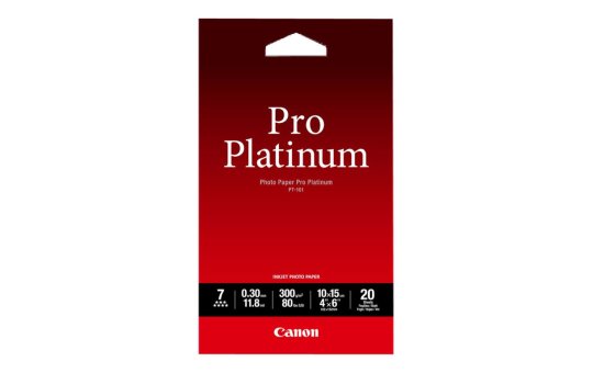Canon Photo Paper Pro Platinum A6 Photo Paper - 300 g/m² - 100x150 mm - 20 sheet 