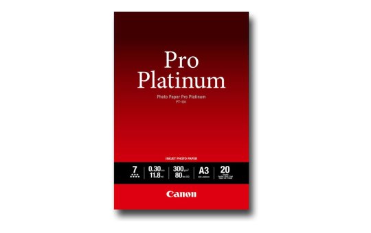 Canon Photo Paper Pro Platinum A3 Photo Paper - 300 g/m² - 297x420 mm - 20 sheet 
