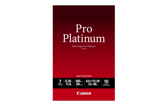Canon Photo Paper Pro Platinum A3 Photo Paper - 300 g/m² - 329x423 mm - 10 sheet 