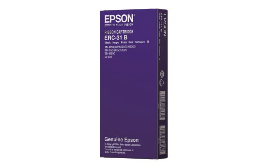 Epson ERC31B Ribbon Cartridge for TM-H5000/II - -U930/II - -U950/925 - -U590 - black - Epson M930 Epson TM930 Epson 950 - Black - Black - China - Epson - 45 g 