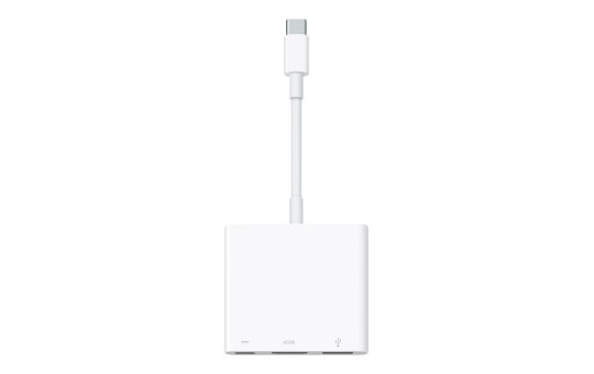 Apple Digital AV Multiport Adapter - Videoadapter - 24 pin USB-C männlich zu USB, HDMI, USB-C (nur Spannung) 