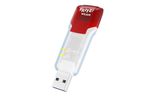 AVM FRITZ!WLAN Stick AC 860 - Wired & Wireless - USB - WLAN - Wi-Fi 5 (802.11ac) - 866 Mbit/s - Red - Translucent 