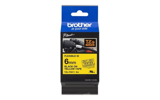 Brother TZe-FX611 - Black on yellow - TZe - Brother - 6 mm - 8 m - 1 pc(s) 