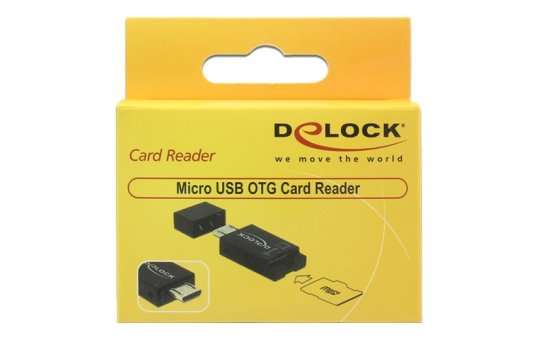 Delock Micro USB OTG Card Reader USB 2.0 Micro-B male 