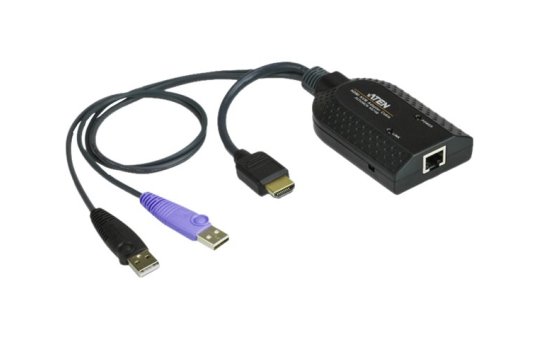 ATEN KA7168 - USB - HDMI - Black - Plastic - 104 g - 1 x RJ-45 - 2 x USB A - 1 x HDMI 