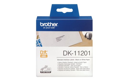 Brother Standard address labels - Black on white - 400 pc(s) - DK - Black - White - Direct thermal - China 