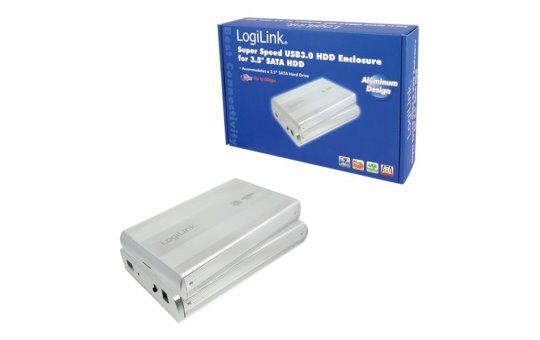 LogiLink Super Speed USB3.0 HDD Enclosure for 3,5" SATA HDD - Speichergehäuse - 3.5" (8.9 cm) 
