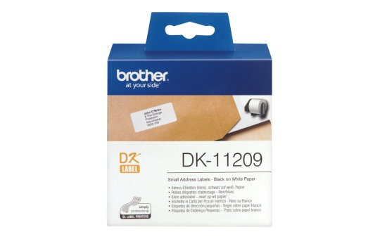 Brother Small Address Labels - Black on white - 800 pc(s) - DK - White - Direct thermal - Brother 