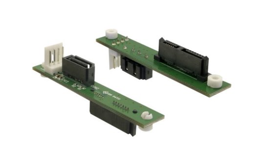 Delock Adapter SATA Slimline > SATA - SATA 7-pin - SATA 7-pin + Molex (4-pin) 