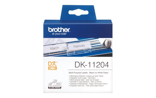 Brother Multi Purpose Labels - Black on white - 400 pc(s) - DK - White - Direct thermal - Brother 