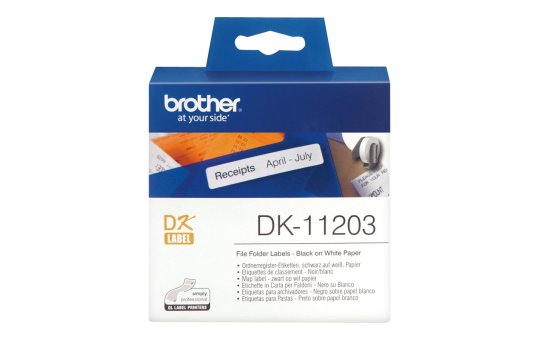 Brother File Folder Labels - Black on white - 1 pc(s) - DK - White - Direct thermal - Brother 