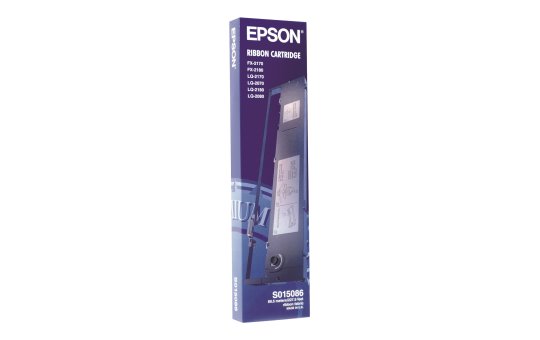 Epson SIDM Black Ribbon Cartridge for LQ-2x70/2x80/FX-2170/2180 (C13S015086) - - LQ-2190N - LQ-2190 - Epson LQ-2180 - Epson LQ-2080 - Black - Dot matrix - 24-pin - 8000000 characters - Black 