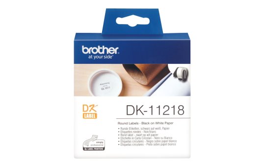Brother DK-11218 Round Labels - White - DK - Ø 24 mm - 1000 pc(s) 