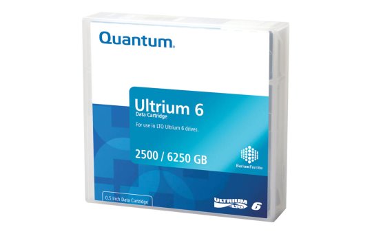 Quantum Ultrium 6 - Blank data tape - LTO - 2500 GB - 6250 GB - 2.5:1 - Black 