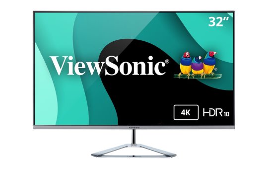 ViewSonic VX Series VX3276-4K-MHD - 81.3 cm (32") - 3840 x 2160 pixels - 4K Ultra HD - LED - 8 ms - Silver 