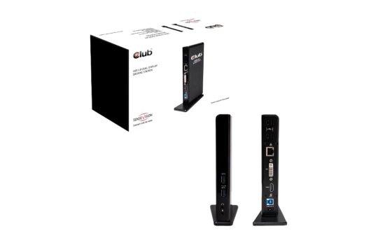 Club 3D USB Gen1 Type A Dual Display ( HDMI and DVI) DisplayLink™ Docking Station - Wired - USB 3.2 Gen 1 (3.1 Gen 1) Type-A - 1.4a - 3.5 mm - USB Type-B - 10,100,1000 Mbit/s 
