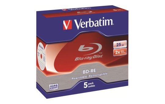 Verbatim 43615 - 25 GB - BD-RE - Jewelcase - 5 pc(s) 
