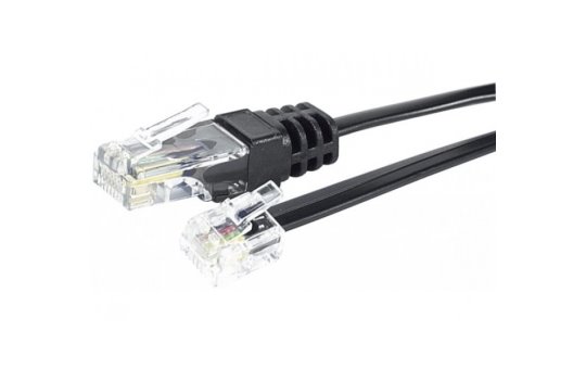 Kabel EXERTIS Telefon Anschlusskabel 5m schwarz 