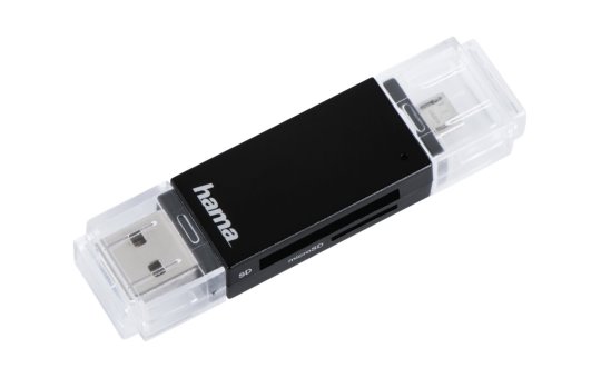 Hama "Basic" USB 2.0 OTG - Card reader (SD, microSD, SDHC, microSDHC, SDXC, microSDXC) 