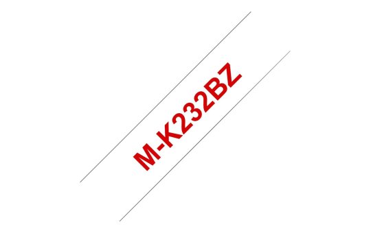 Brother Labelling Tape - 12mm - Red/White - Blister - M - 1.2 cm - 8 m - 1.2 cm 