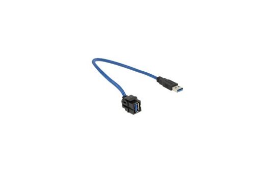 Delock 86375 - 0.5 m - USB A - USB A - USB 3.2 Gen 1 (3.1 Gen 1) - Male/Female - Blue 