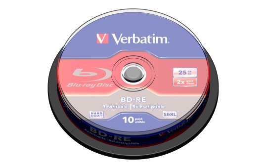 Verbatim BD-RE SL 25GB 2x 10 Pack Spindle - 25 GB - BD-RE - Spindle - 10 pc(s) 