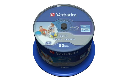 Verbatim DataLife - 50 x BD-R - 25 GB 6x - mit Tintenstrahldrucker bedruckbare Oberfläche 