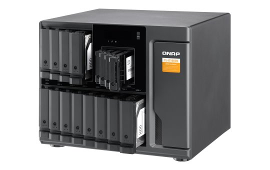 QNAP TL-D1600S - HDD/SSD enclosure - 2.5/3.5" - Serial ATA II - Serial ATA III - 6 Gbit/s - Hot-swap - Black - Grey 