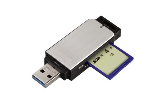 Hama 123900 - MicroSD (TransFlash) - MicroSDHC - MicroSDXC - MMC - SD - SDHC - SDXC - Black - Silver - USB 3.2 Gen 1 (3.1 Gen 1) - 68.1 mm - 22.7 mm - 12 mm 