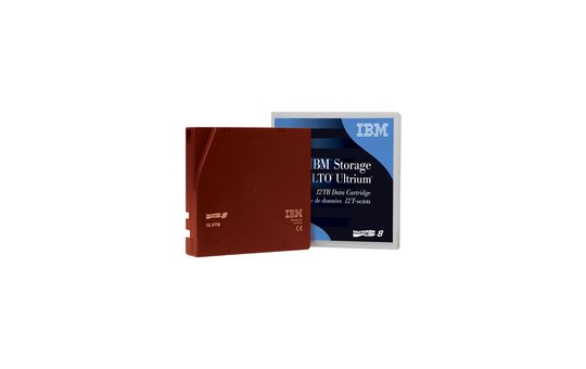 IBM Ultrium 8 - Blank data tape - LTO - 12000 GB - 30000 GB - 2.5:1 - Red 