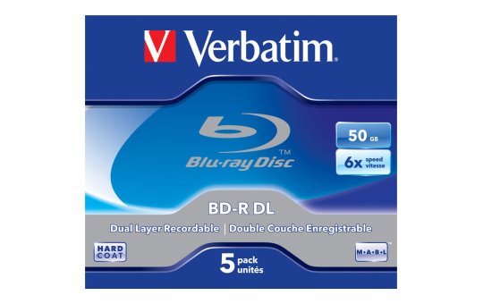 Verbatim 5 x BD-R DL - 50 GB 6x - Jewel Case (Schachtel) 