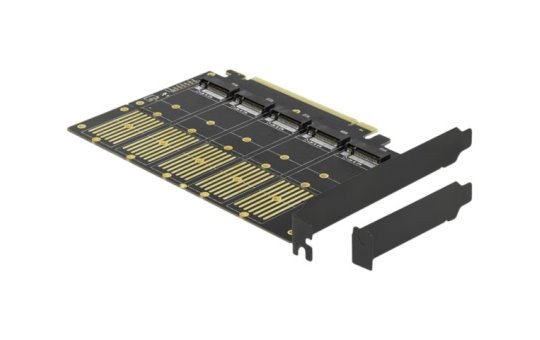 Delock PCI Express x16 Card to 5 x internal M.2 Key B / SATA 
