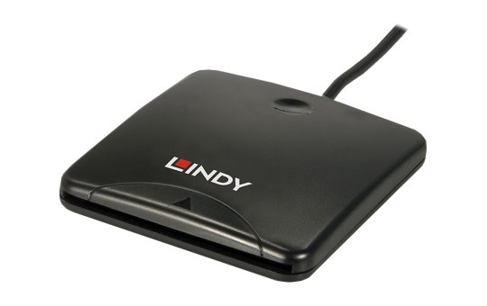 Lindy USB Smart Card Reader - 60 g - Black - CE - FCC 