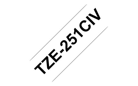 Brother TZ251CIV - Schwarz auf Weiß - Rolle (2,4 cm x 8 m) 