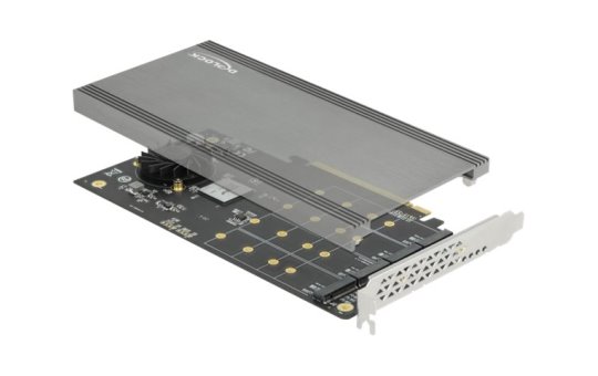 Delock PCI Express x16 Card to 4 x internal NVMe M.2 Key M 