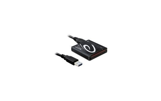 Delock USB 3.0 Card Reader All in 1 - CF - Memory Stick (MS) - microSDHC - MMC - MS Duo - MS PRO - MS PRO Duo - SD - SDHC - SDXC - xD - Black - Windows XP - Vista - 7 Mac OS 10.5 - 10.6 - Linux ex Kernel 2.6 - USB 3.2 Gen 1 (3.1 Gen 1) - Box - USB 