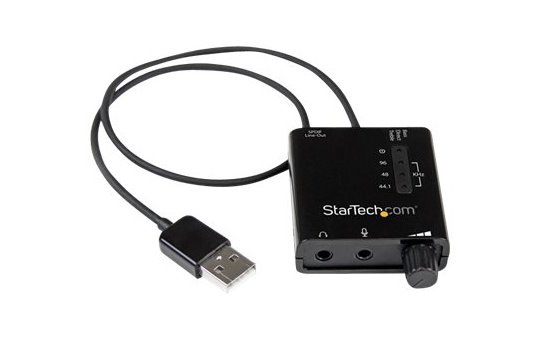 StarTech.com USB Stereo Audio Adapter External Sound Card with SPDIF Digital Audio and Stereo Mic - 5.1 channels - 24 bit - 91 dB - USB 
