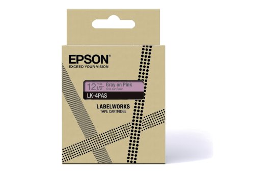 Epson LK-4PAS - Grey - Pink - Thermal transfer - LabelWorks LW-C410 - 1.2 cm 