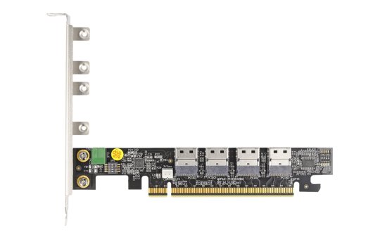 Delock PCI Express x16 Karte zu 4 x intern SFF-8654 4i NVMe - Bifurcation 