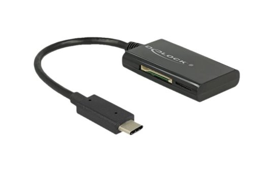 Delock 91740 - MMC - MMCmicro - Memory Stick (MS) - MicroSD (TransFlash) - MicroSDHC - MicroSDXC - SD - SDHC - SDXC - Black - 480 Mbit/s - 2048 GB - USB 3.2 Gen 1 (3.1 Gen 1) Type-C - USB 
